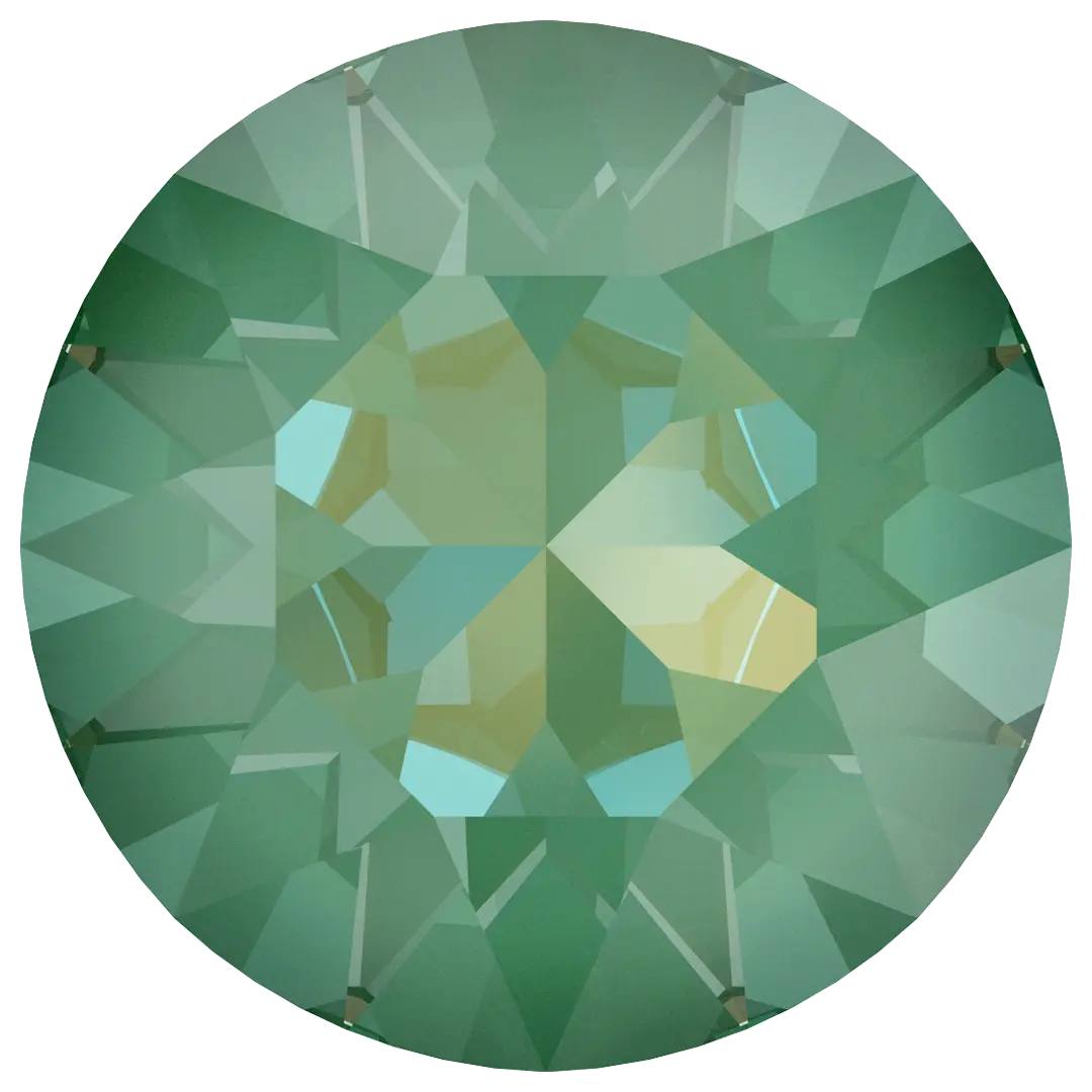 Swarovski Chatons Round Stones (1028 & 1088) Crystal Silky Sage Delite UNFOILED - Bluestreak Crystals