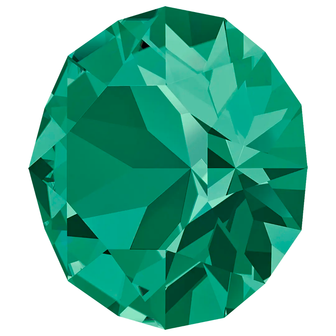 Swarovski Chatons Round Stones (1028 & 1088) Emerald - Bluestreak Crystals