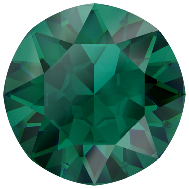 Swarovski Chatons Round Stones (1028 & 1088) Emerald Ignite UNFOILED - Bluestreak Crystals