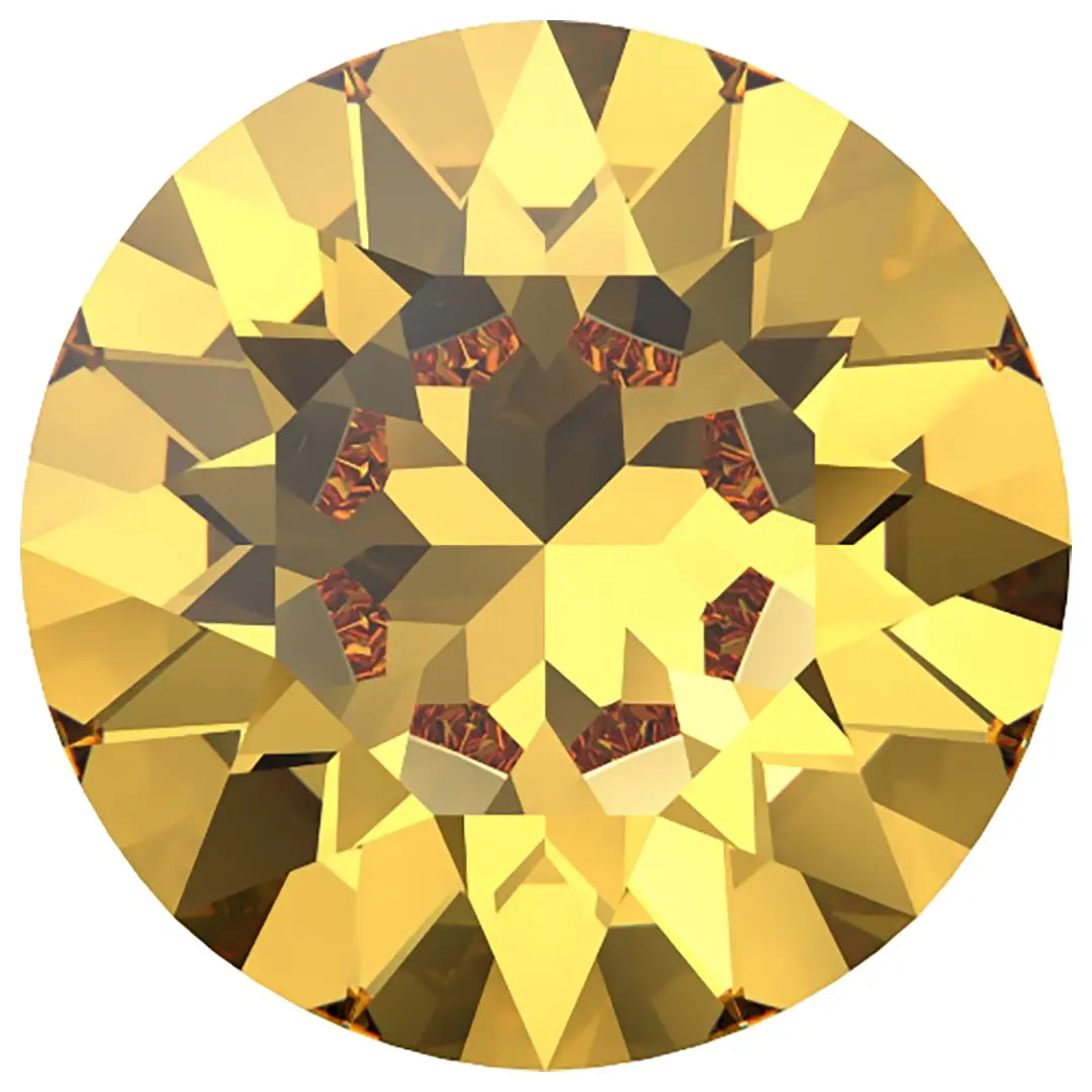 Swarovski Chatons Round Stones (1028 & 1088) Golden Topaz - Bluestreak Crystals