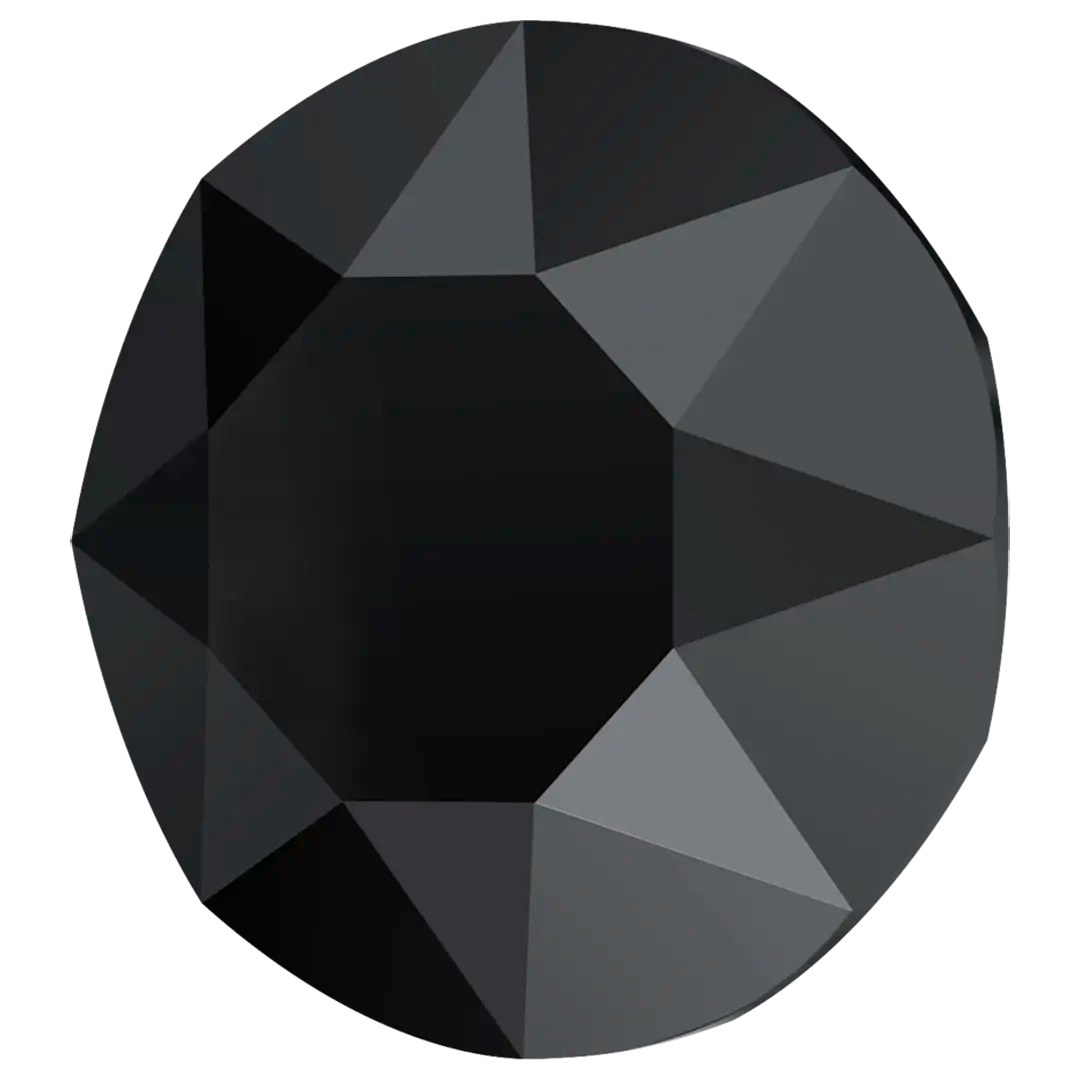 Swarovski Chatons Round Stones (1028 & 1088) Jet - Bluestreak Crystals