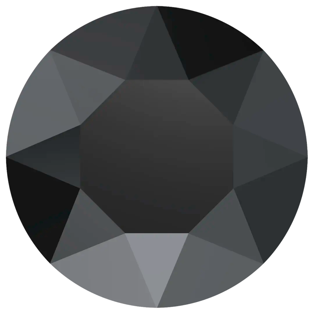 Swarovski Chatons Round Stones (1028 & 1088) Jet - Bluestreak Crystals