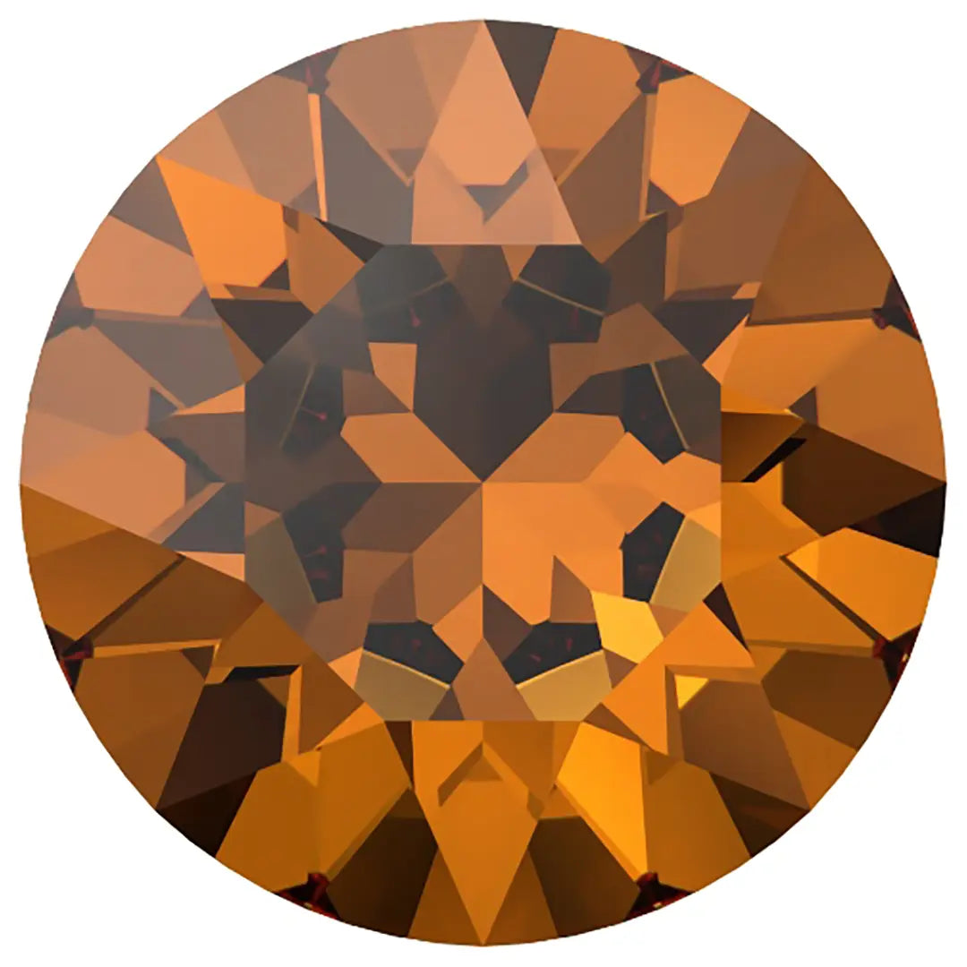 Swarovski Chatons Round Stones (1028 & 1088) Light Amber - Bluestreak Crystals