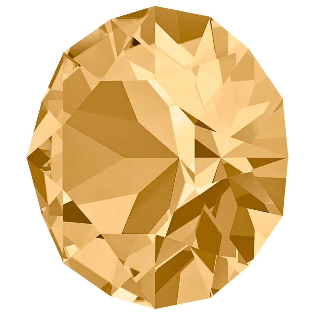 Swarovski Chatons Round Stones (1028 & 1088) Light Colorado Topaz - Bluestreak Crystals