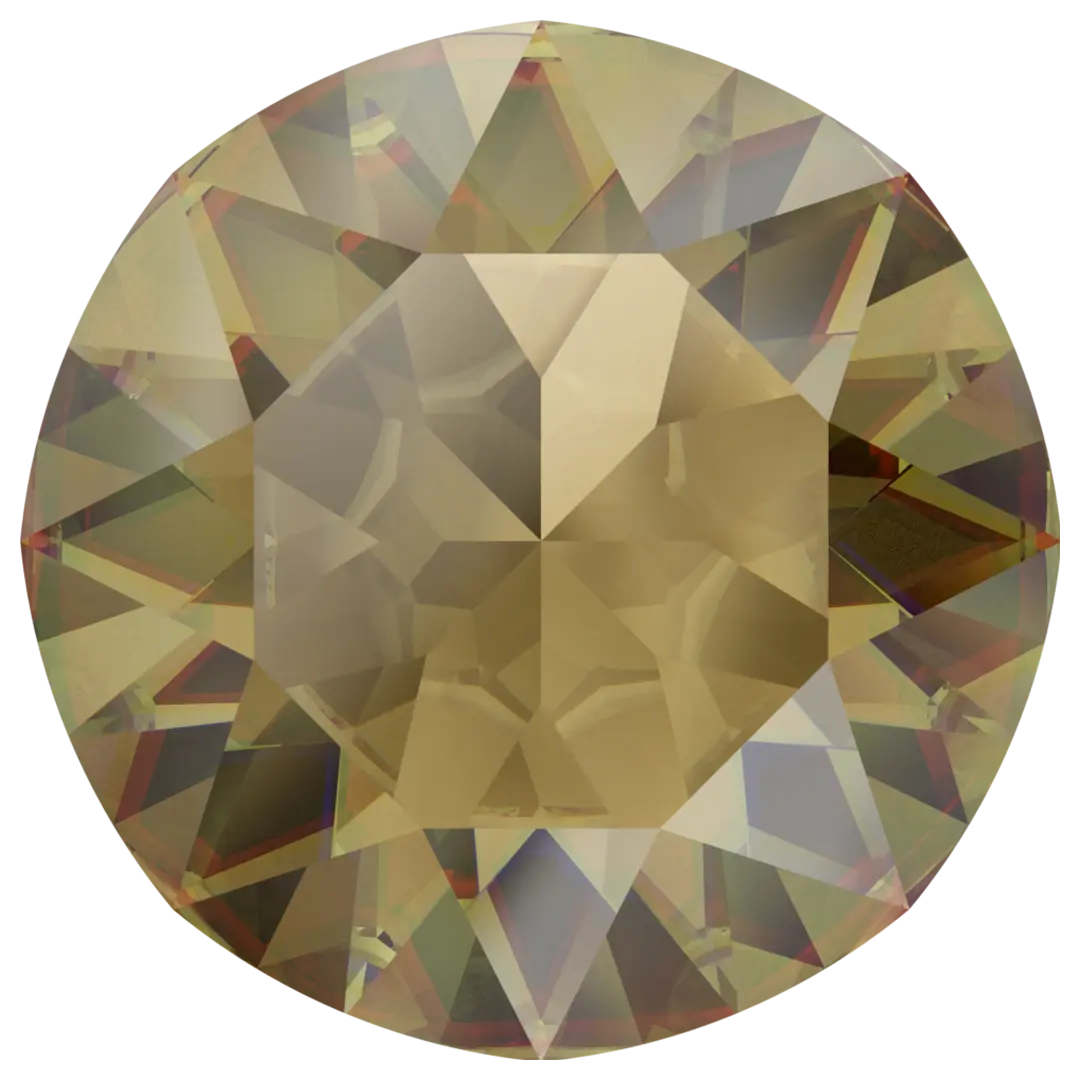 Swarovski Chatons Round Stones (1028 & 1088) Light Colorado Topaz Ignite UNFOILED - Bluestreak Crystals