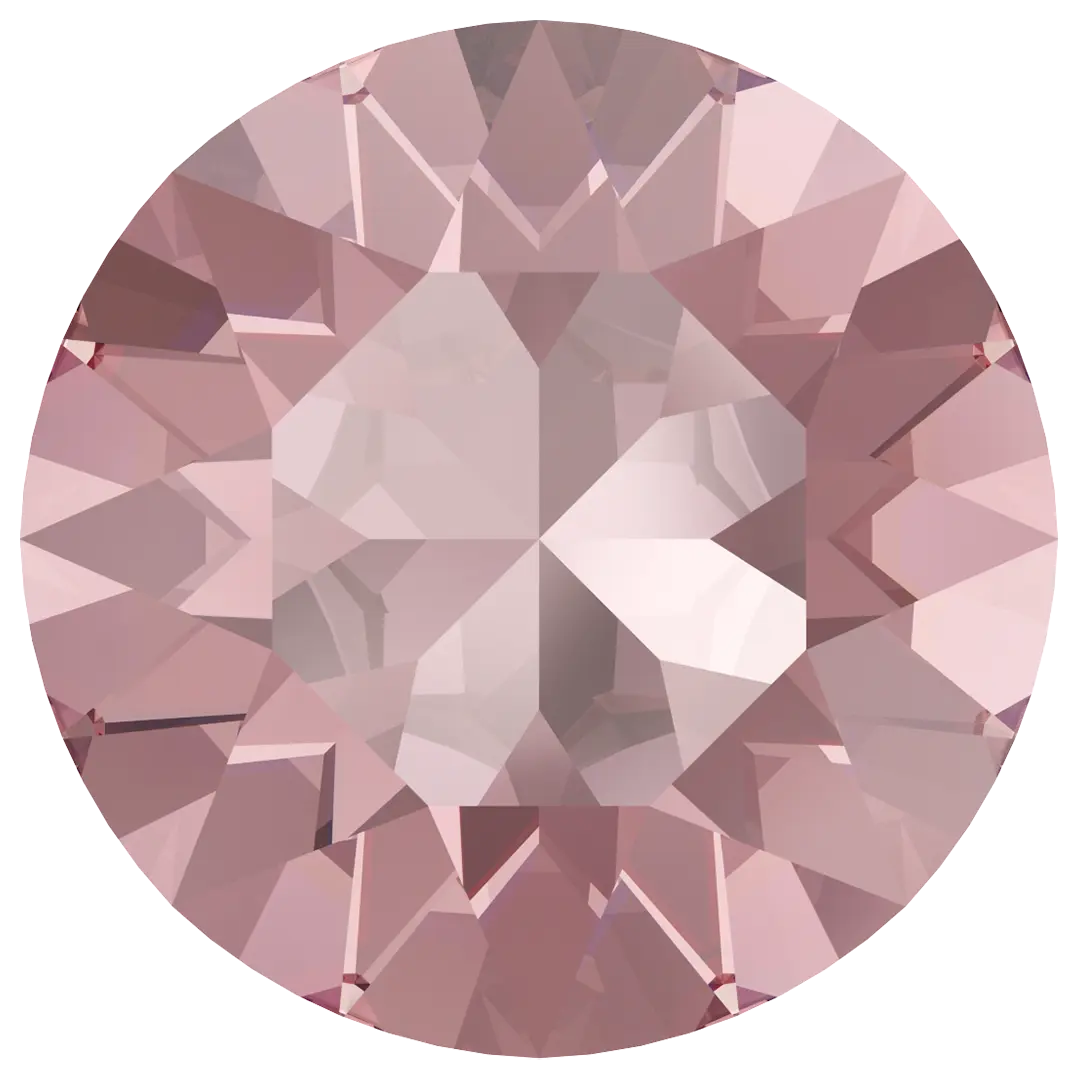 Swarovski Chatons Round Stones (1028 & 1088) Light Rose Ignite UNFOILED - Bluestreak Crystals