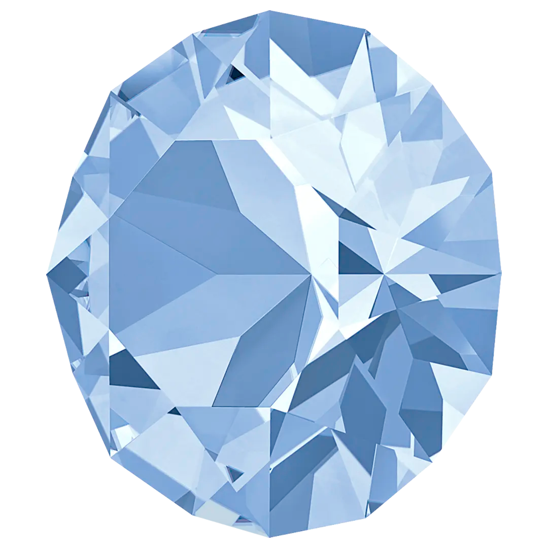 Swarovski Chatons Round Stones (1028 & 1088) Light Sapphire - Bluestreak Crystals
