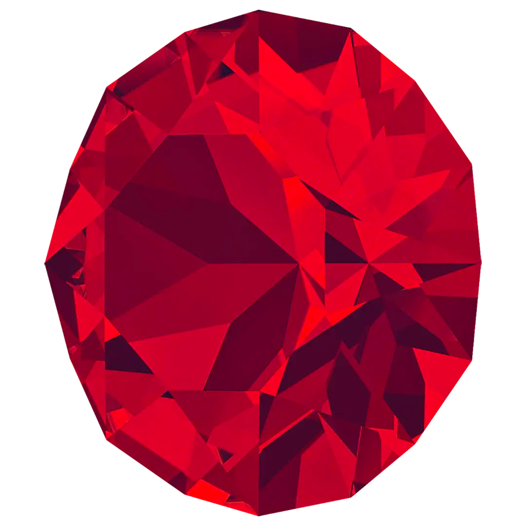 Swarovski Chatons Round Stones (1028 & 1088) Light Siam - Bluestreak Crystals