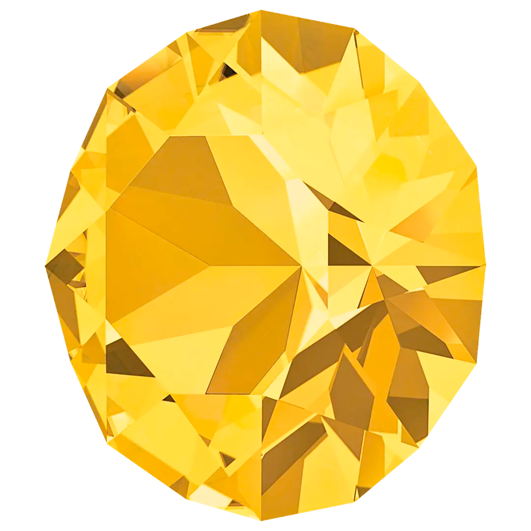 Swarovski Chatons Round Stones (1028 & 1088) Light Topaz - Bluestreak Crystals