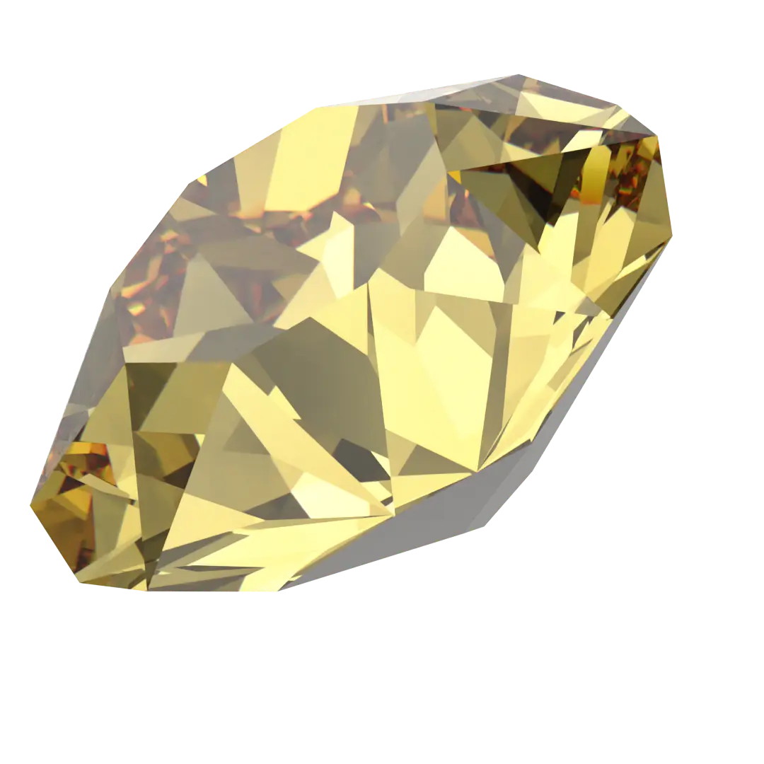 Swarovski Chatons Round Stones (1028 & 1088) Recreated Dark Jonquil - Bluestreak Crystals