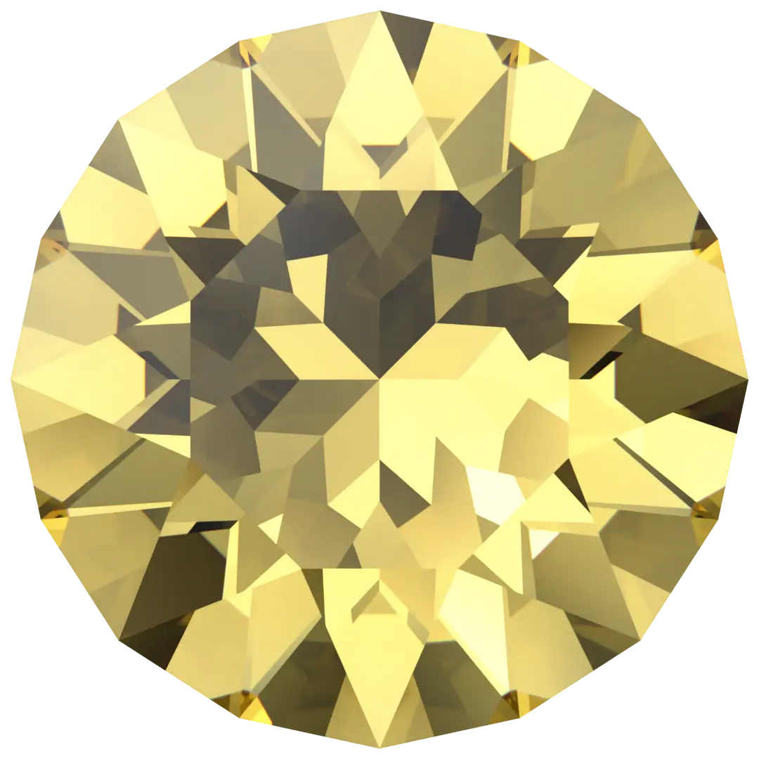 Swarovski Chatons Round Stones (1028 & 1088) Recreated Dark Jonquil - Bluestreak Crystals