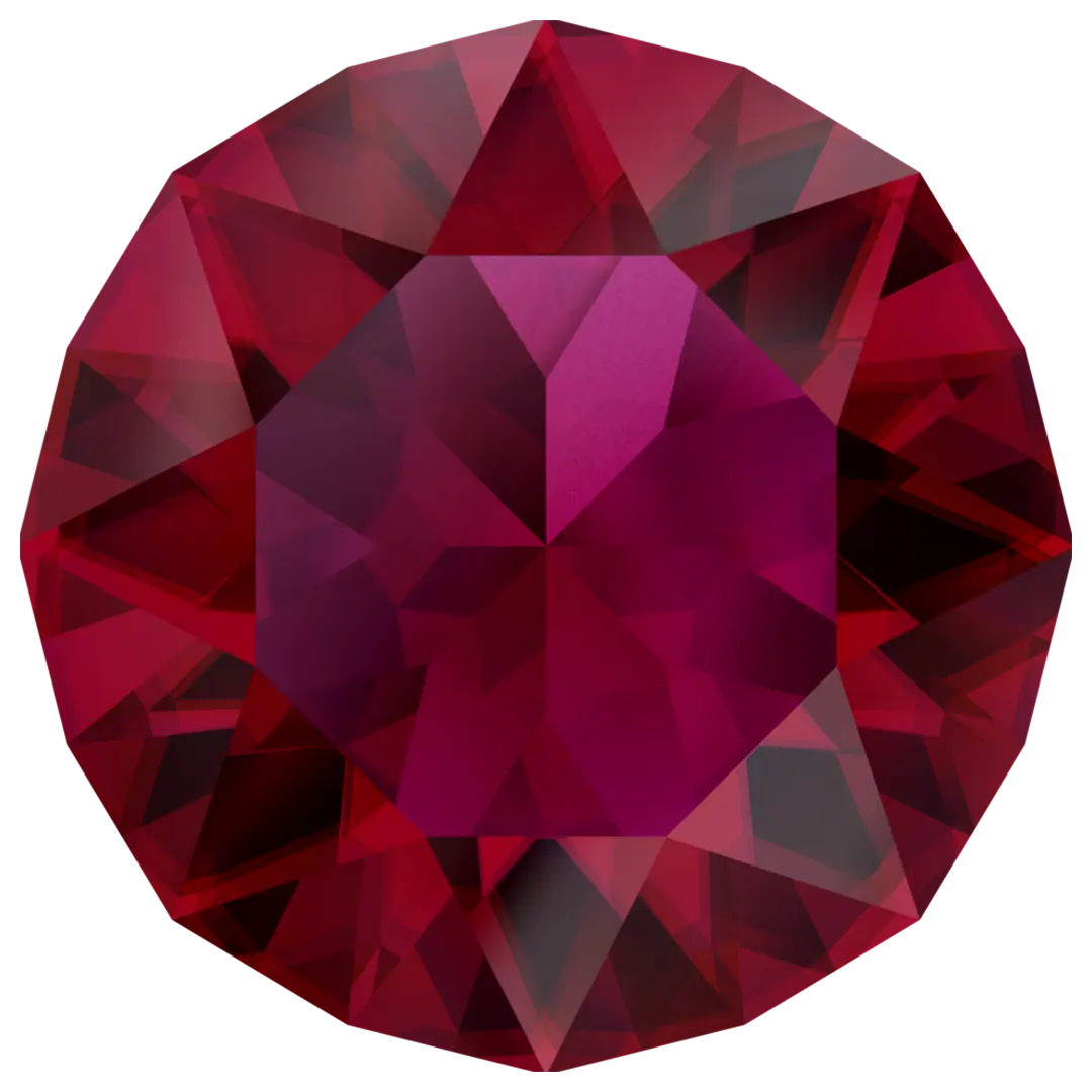 Swarovski Chatons Round Stones (1028 & 1088) Scarlet Ignite UNFOILED - Bluestreak Crystals