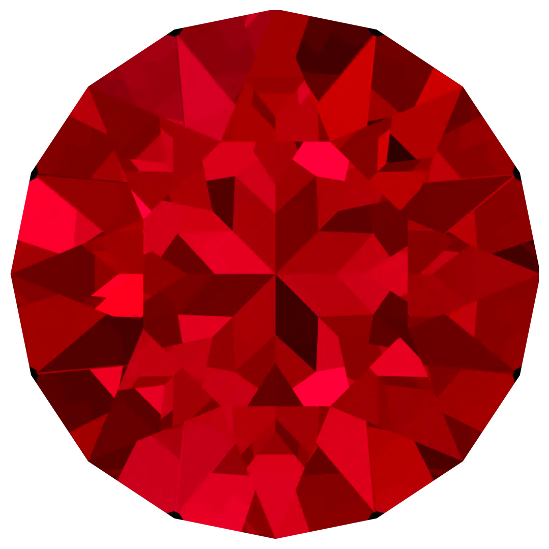 Swarovski Chatons Round Stones (1028 & 1088) Scarlet - Bluestreak Crystals