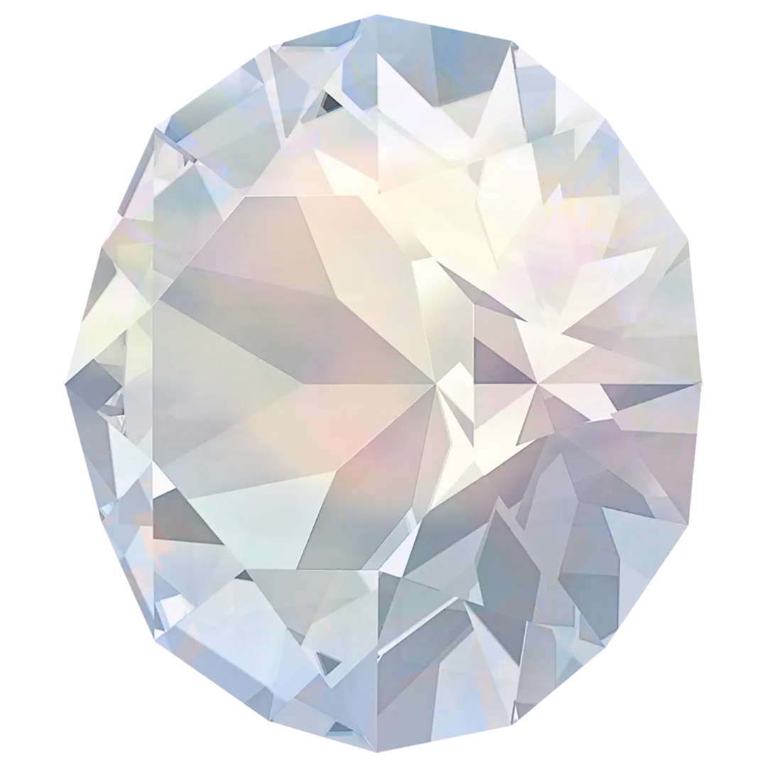 Swarovski Chatons Round Stones (1028 & 1088) White Opal - Bluestreak Crystals