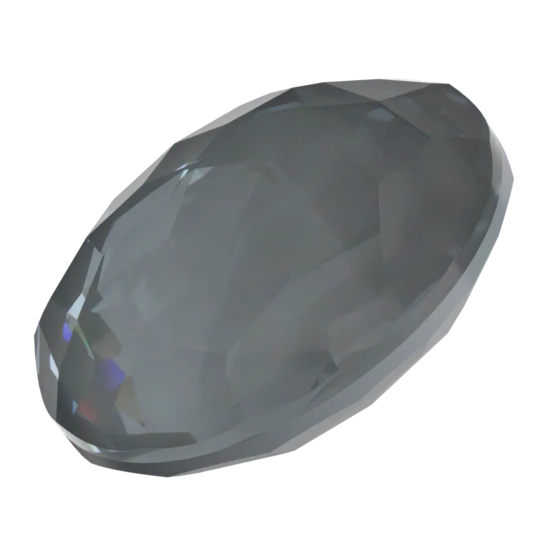 Serinity Chatons Round Stones Thin (1383) Crystal Dark Grey Ignite UNFOILED - Bluestreak Crystals
