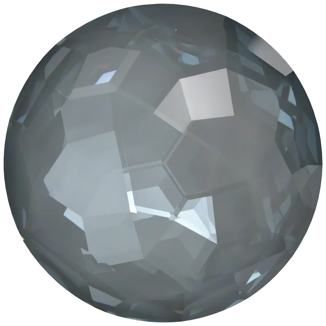 Serinity Chatons Round Stones Thin (1383) Crystal Dark Grey Ignite UNFOILED - Bluestreak Crystals