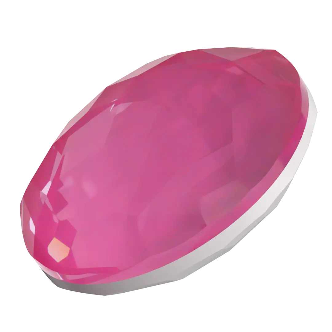 Serinity Chatons Round Stones Thin (1383) Crystal Electric Pink Ignite UNFOILED - Bluestreak Crystals