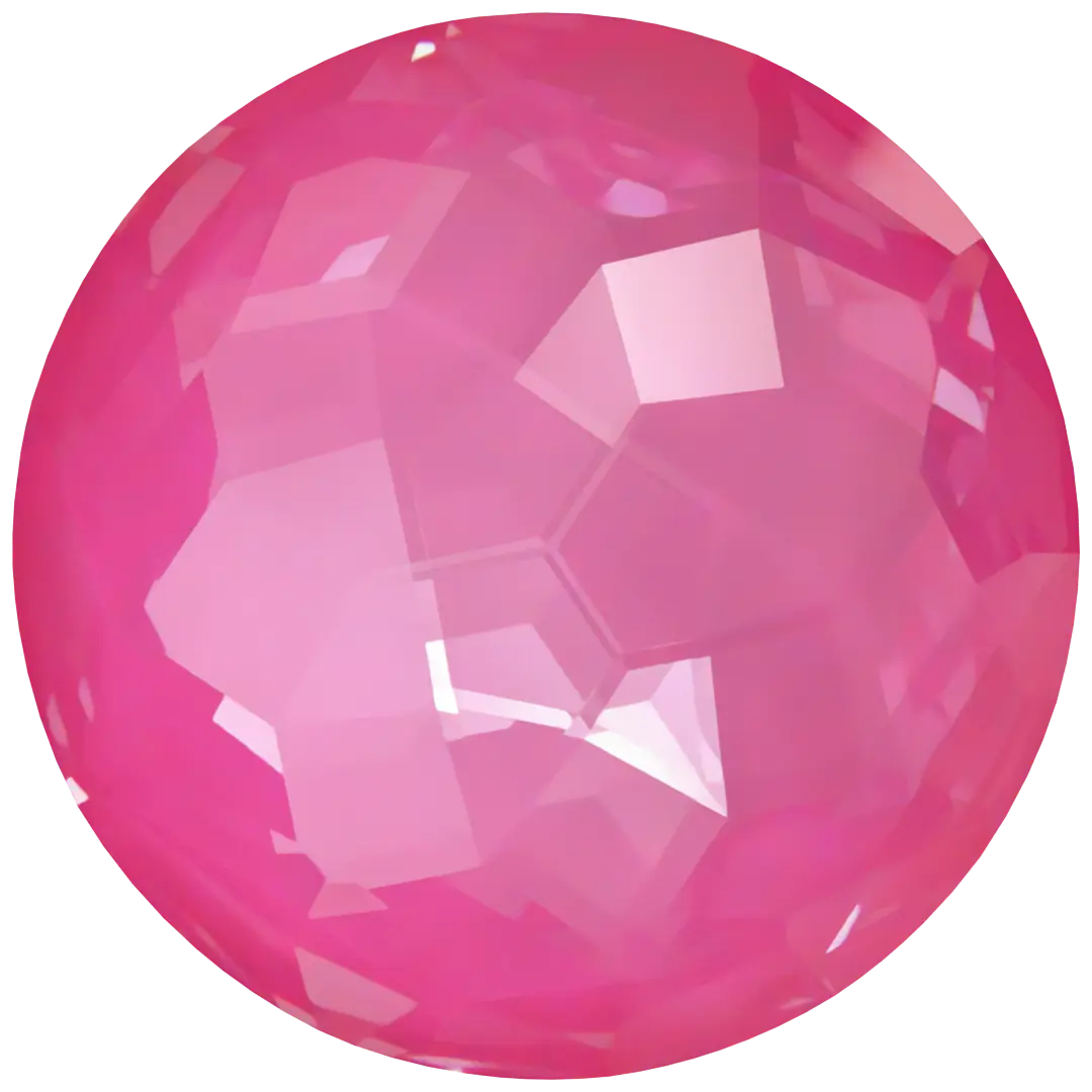 Serinity Chatons Round Stones Thin (1383) Crystal Electric Pink Ignite UNFOILED - Bluestreak Crystals