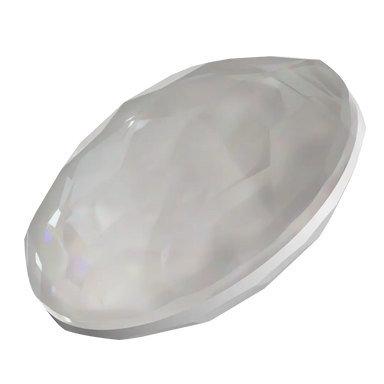 Serinity Chatons Round Stones Thin (1383) Crystal Electric White Ignite UNFOILED - Bluestreak Crystals