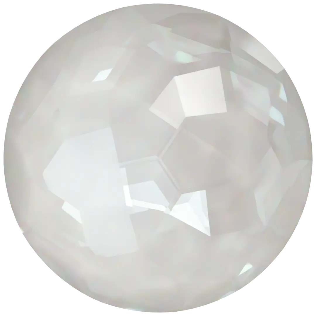 Serinity Chatons Round Stones Thin (1383) Crystal Electric White Ignite UNFOILED - Bluestreak Crystals