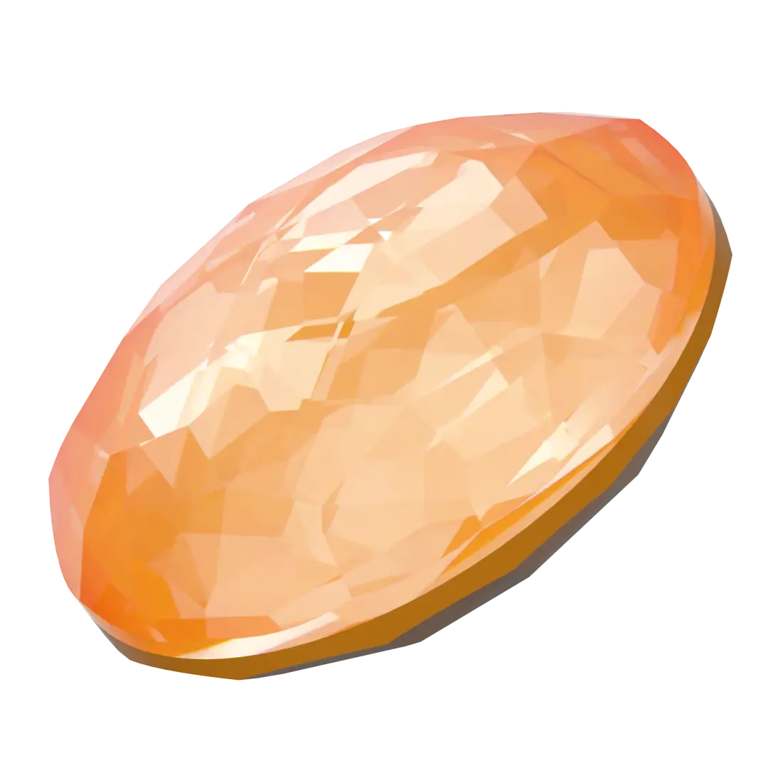 Swarovski Chatons Round Stones Fantasy (1383) Crystal Mango Ignite UNFOILED - Bluestreak Crystals