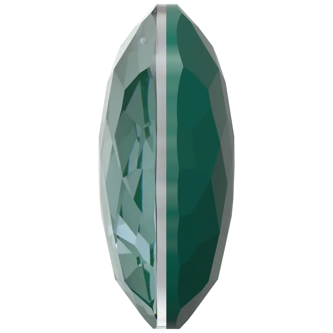 Swarovski Chatons Round Stones Fantasy (1383) Crystal Pine Green Ignite UNFOILED - Bluestreak Crystals