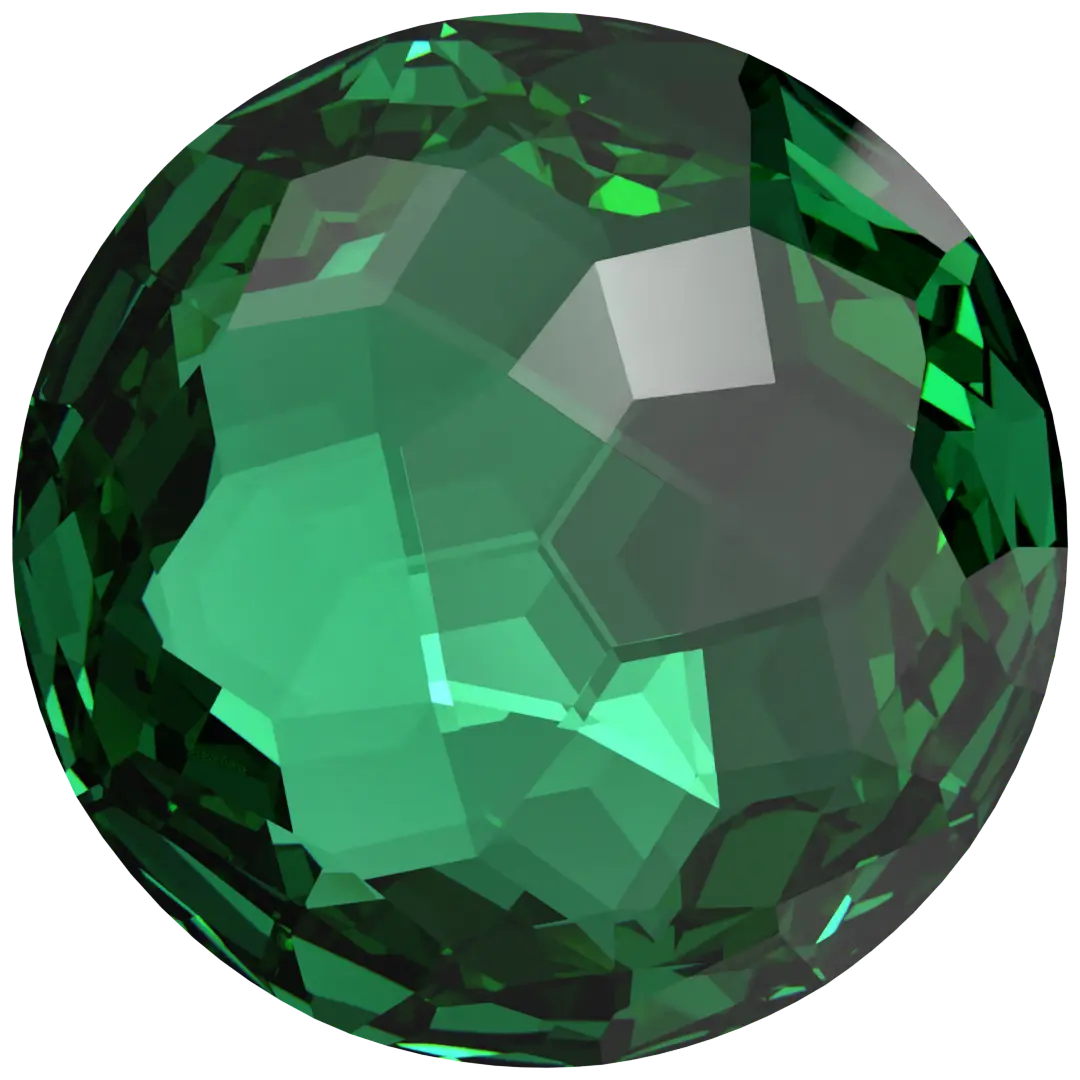 Swarovski Chatons Round Stones Fantasy (1383) Majestic Green - Bluestreak Crystals