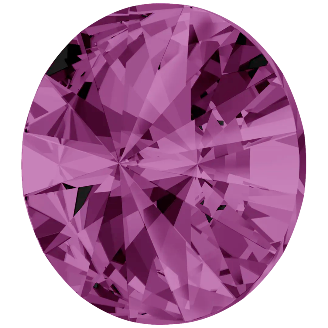 Swarovski Chatons Round Stones Rivoli (1122) Amethyst - Bluestreak Crystals