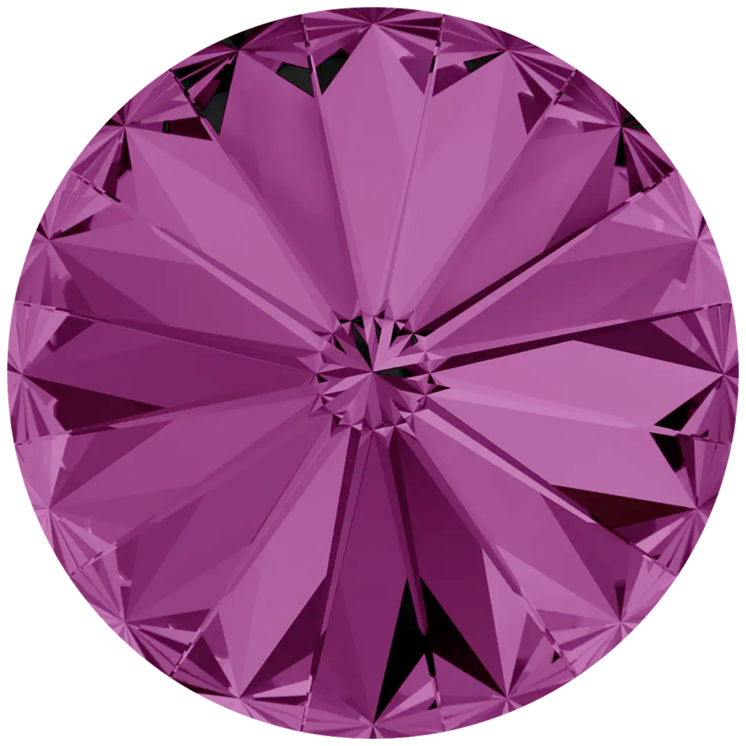 Swarovski Chatons Round Stones Rivoli (1122) Amethyst - Bluestreak Crystals