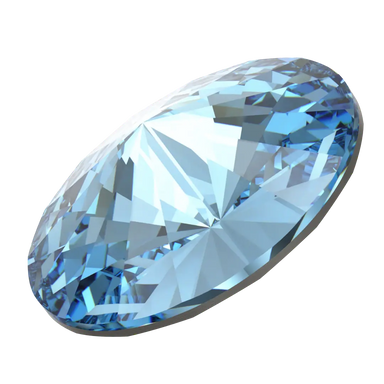 Swarovski Chatons Round Stones Rivoli (1122) Aquamarine - Bluestreak Crystals