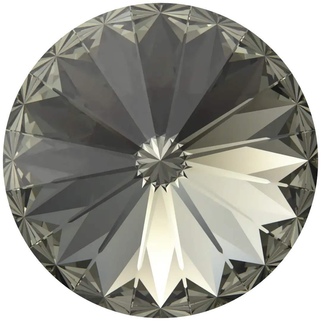 Swarovski Chatons Round Stones Rivoli (1122) Black Diamond - Bluestreak Crystals