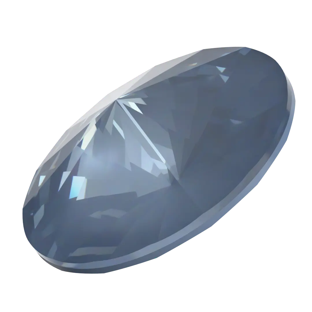 Serinity Chatons Round Stones Rivoli (1122) Crystal Denim Ignite UNFOILED - Bluestreak Crystals