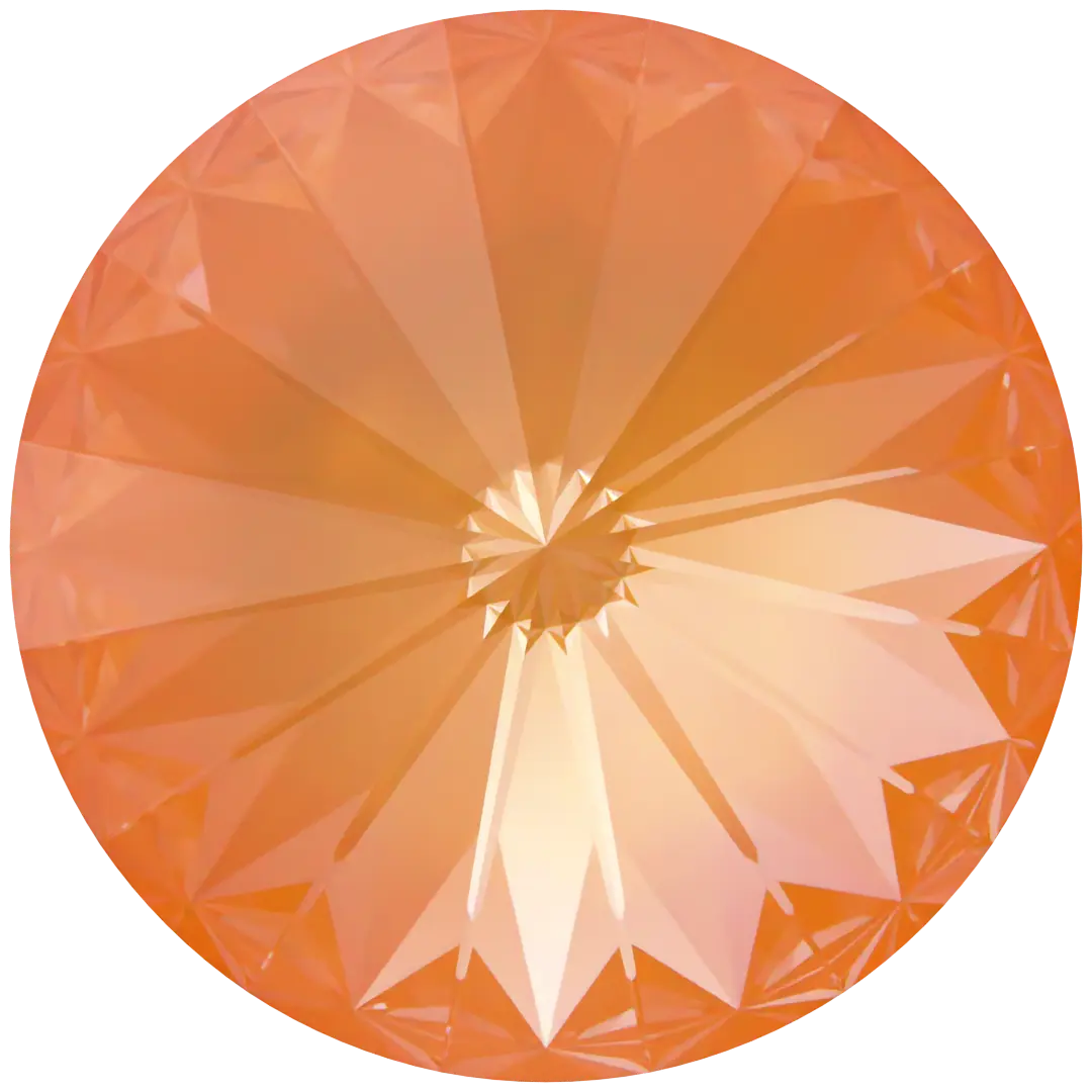 Serinity Chatons Round Stones Rivoli (1122) Crystal Mango Ignite UNFOILED - Bluestreak Crystals