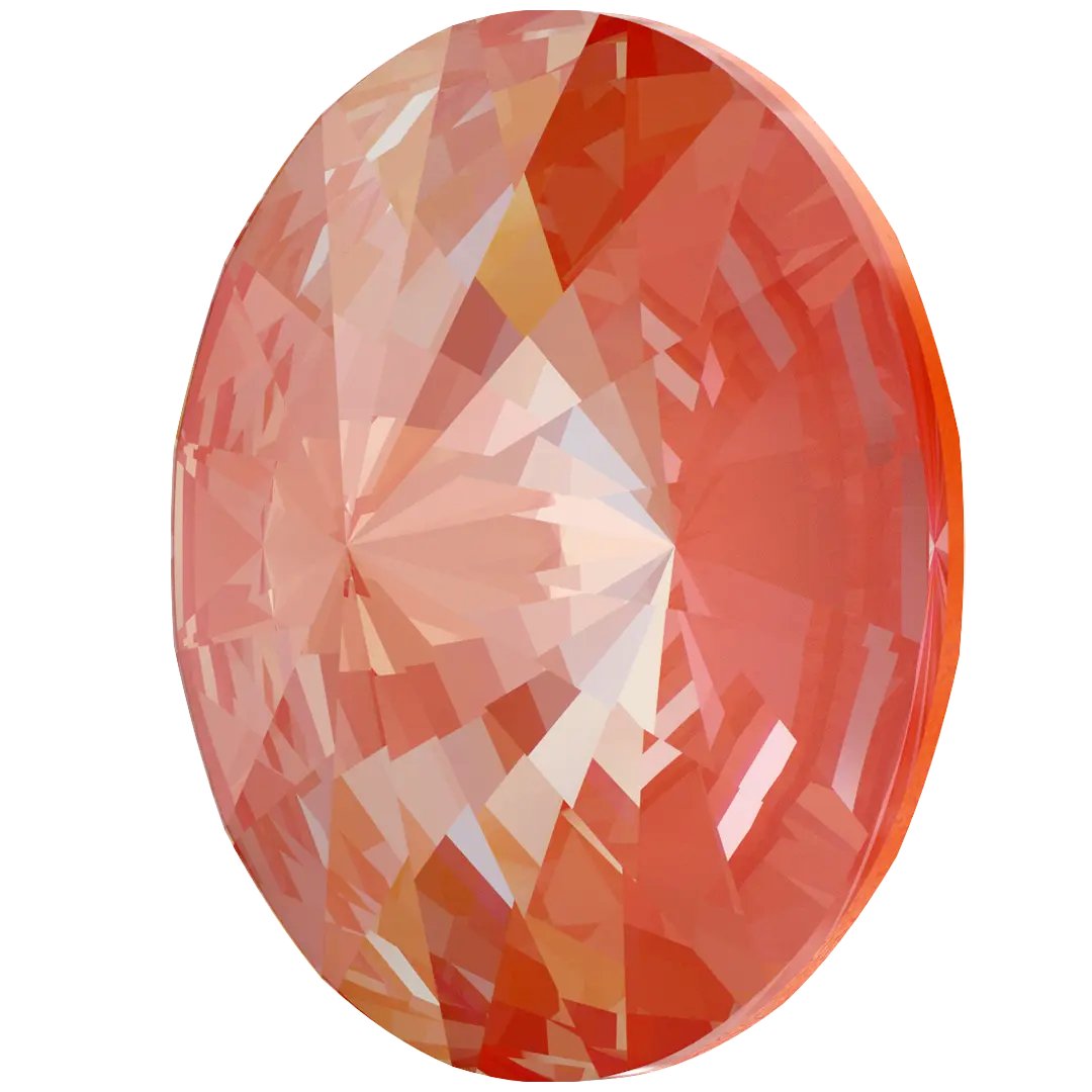 Swarovski Chatons Round Stones Rivoli (1122) Crystal Orange Glow Delite UNFOILED - Bluestreak Crystals