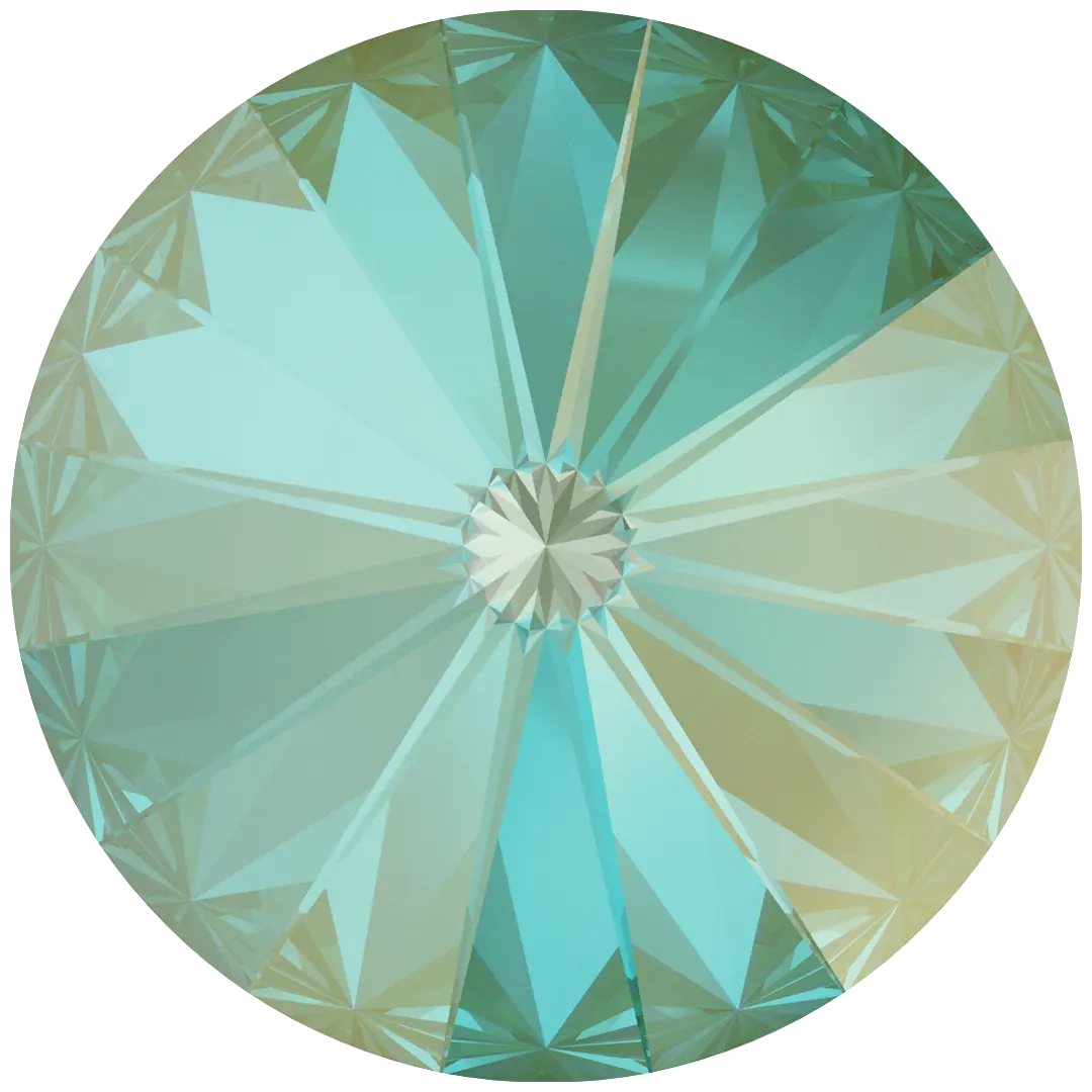 Swarovski Chatons Round Stones Rivoli (1122) Crystal Silky Sage Delite UNFOILED - Bluestreak Crystals