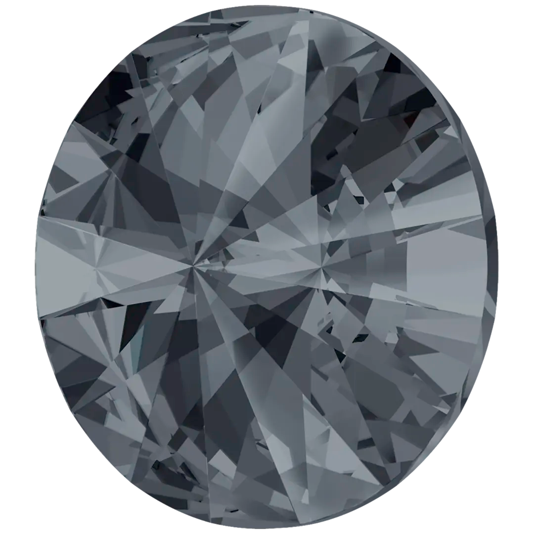 Swarovski Chatons Round Stones Rivoli (1122) Crystal Silver Night - Bluestreak Crystals