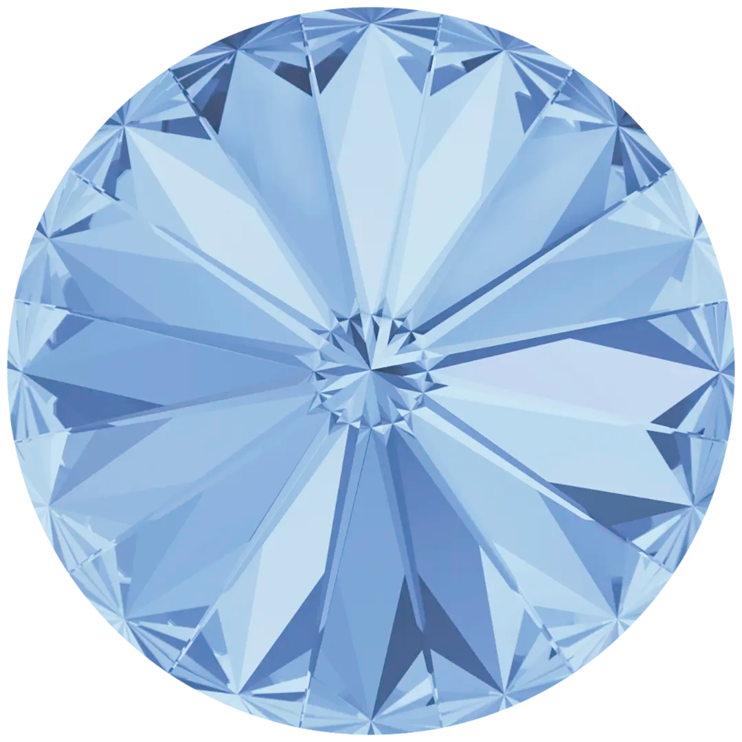 Swarovski Chatons Round Stones Rivoli (1122) Light Sapphire - Bluestreak Crystals