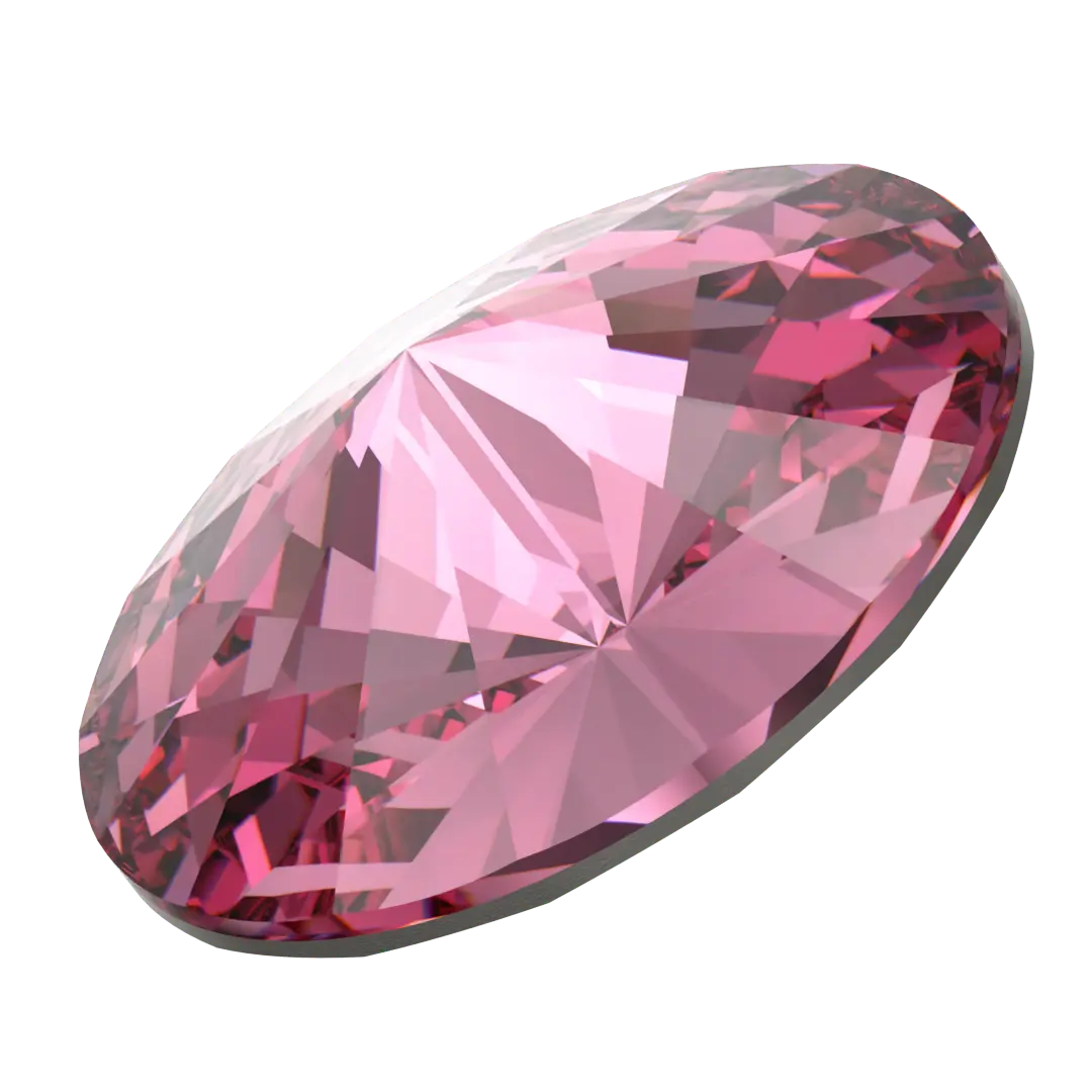 Swarovski Chatons Round Stones Rivoli (1122) Rose - Bluestreak Crystals