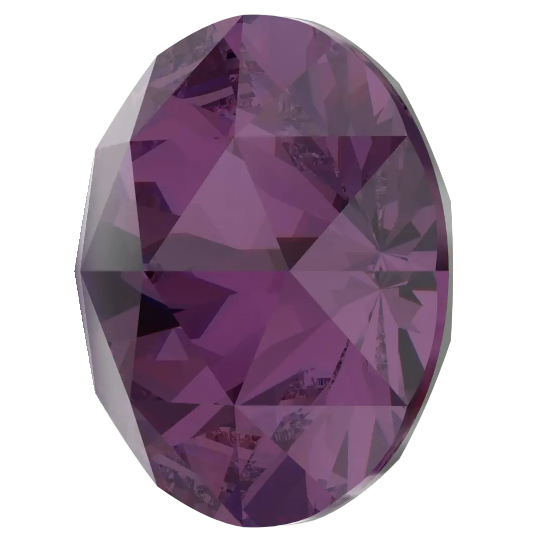 Swarovski Chatons Round Stones Rose Cut (1401) Amethyst Ignite UNFOILED - Bluestreak Crystals