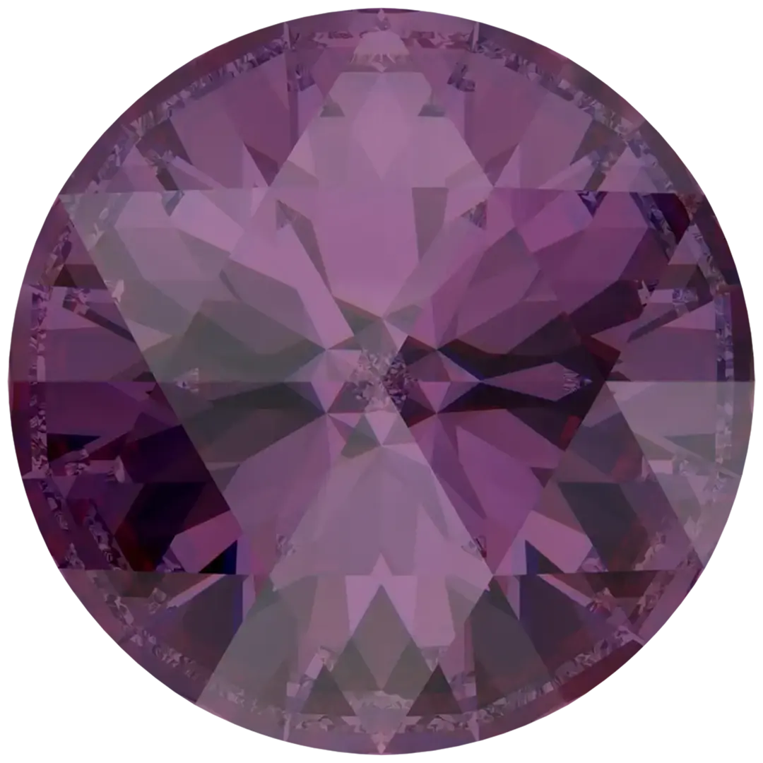 Swarovski Chatons Round Stones Rose Cut (1401) Amethyst Ignite UNFOILED - Bluestreak Crystals