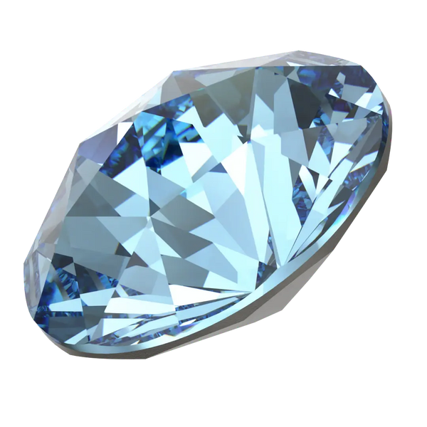 Serinity Chatons Round Stones Rose Cut (1401) Aquamarine - Bluestreak Crystals