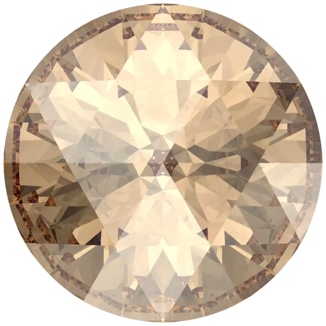 Swarovski Chatons Round Stones Rose Cut (1401) Crystal Golden Shadow - Bluestreak Crystals