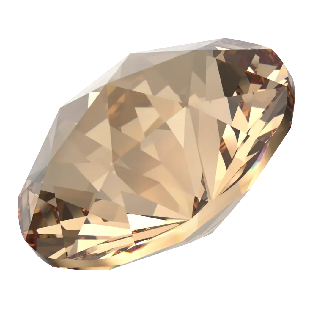 Swarovski Chatons Round Stones Rose Cut (1401) Light Colorado Topaz Ignite UNFOILED - Bluestreak Crystals