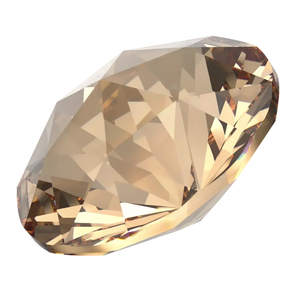 Swarovski Chatons Round Stones Rose Cut (1401) Light Colorado Topaz Ignite UNFOILED - Bluestreak Crystals