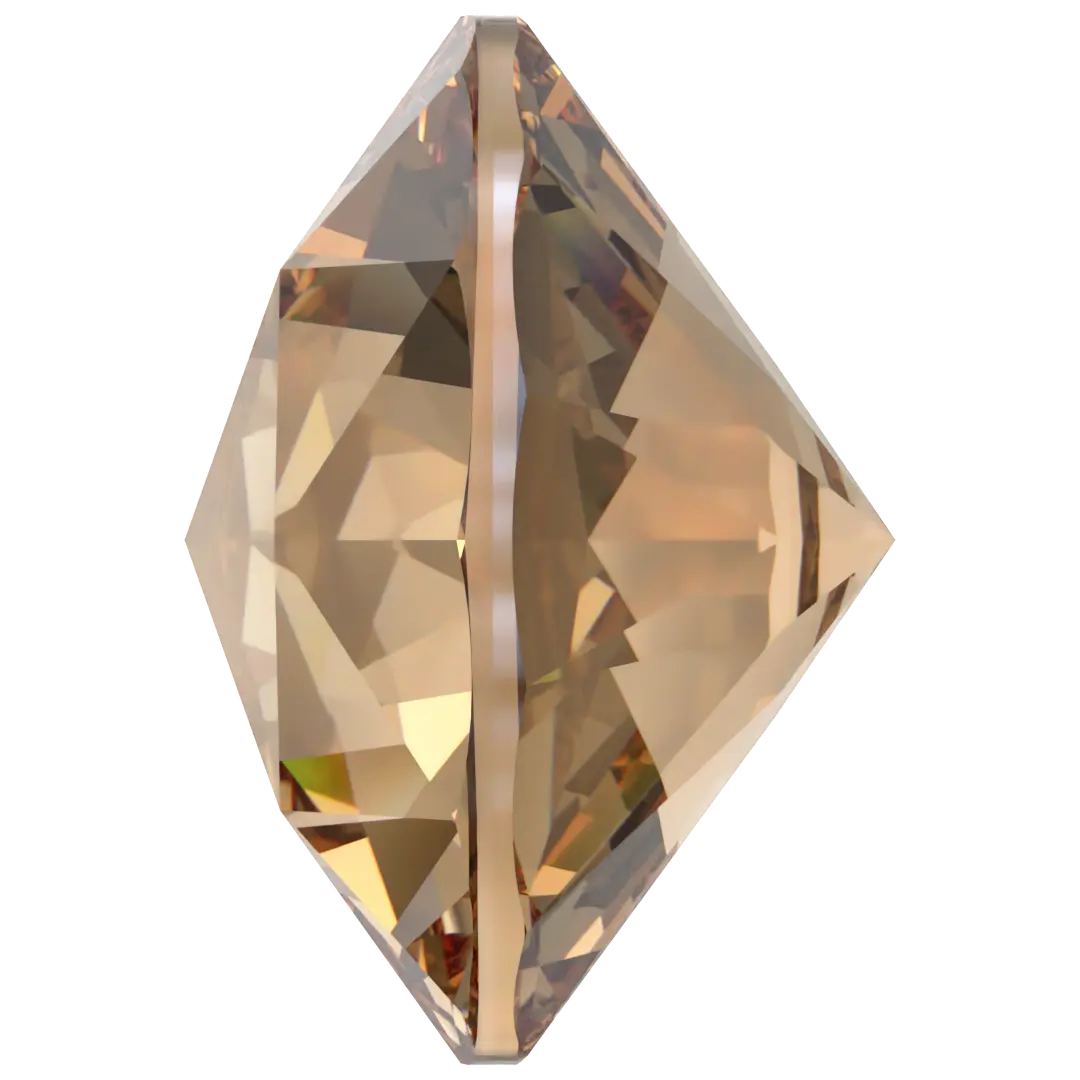 Swarovski Chatons Round Stones Rose Cut (1401) Light Colorado Topaz Ignite UNFOILED - Bluestreak Crystals