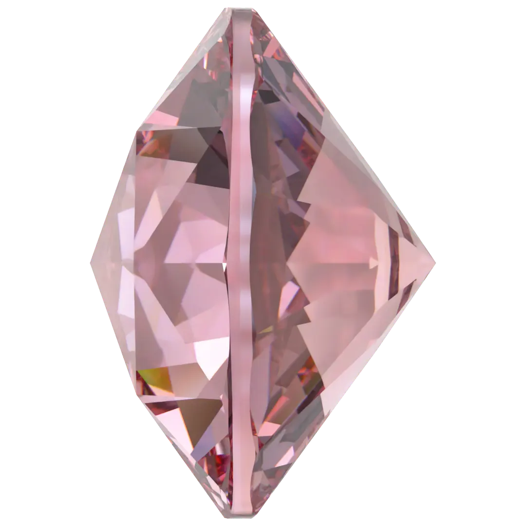 Swarovski Chatons Round Stones Rose Cut (1401) Light Rose Ignite UNFOILED - Bluestreak Crystals