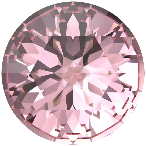 Swarovski Chatons Round Stones Rose Cut (1401) Light Rose Ignite UNFOILED - Bluestreak Crystals