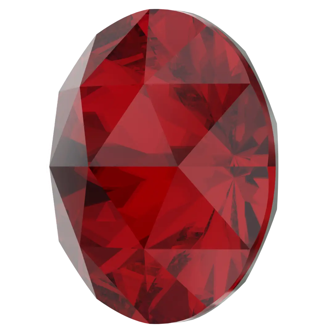 Swarovski Chatons Round Stones Rose Cut (1401) Scarlet - Bluestreak Crystals