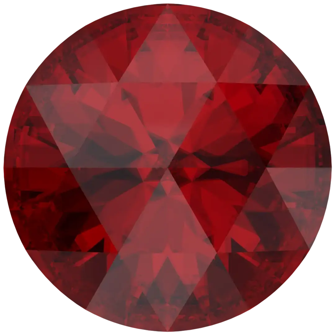 Swarovski Chatons Round Stones Rose Cut (1401) Scarlet - Bluestreak Crystals