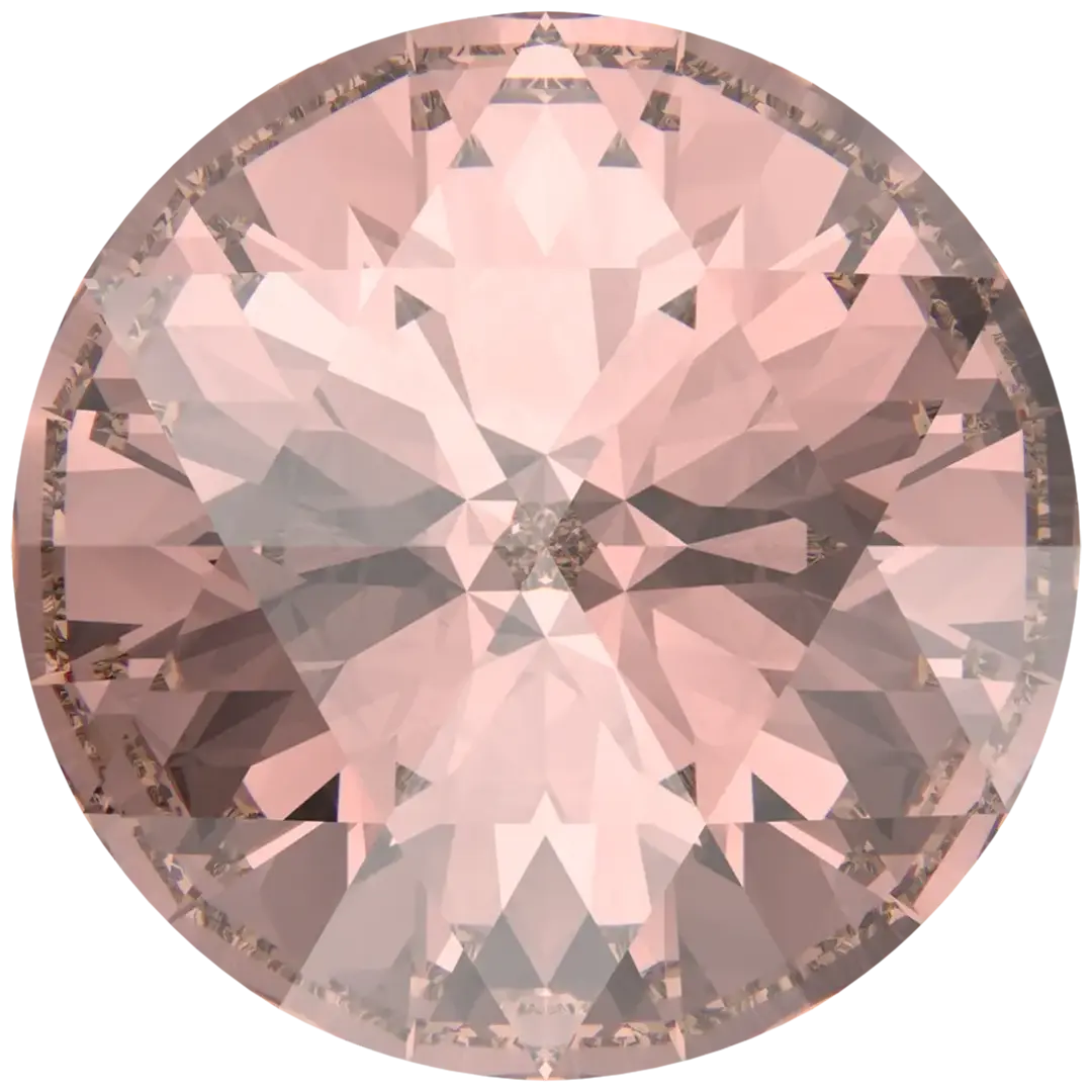 Swarovski Chatons Round Stones Rose Cut (1401) Vintage Rose - Bluestreak Crystals